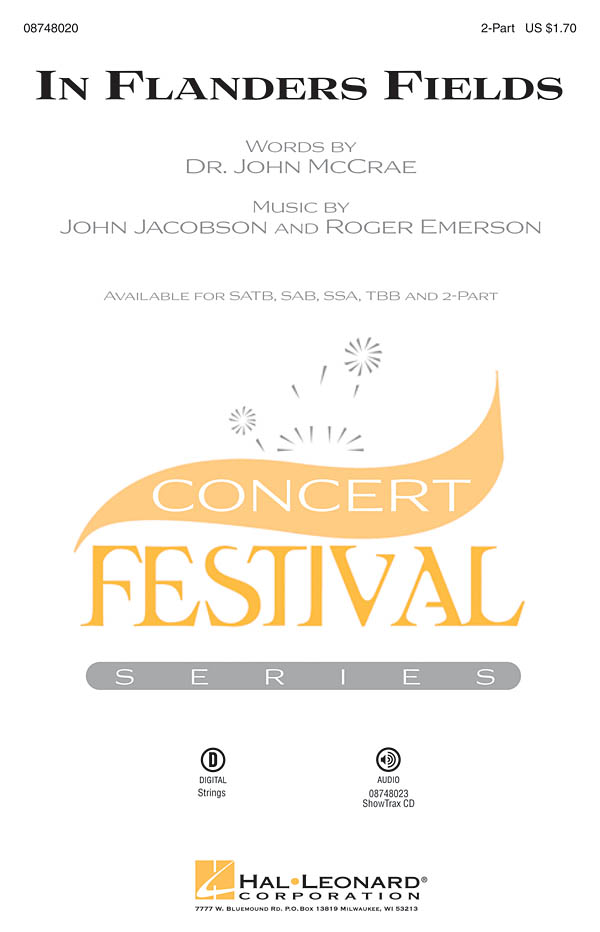 John Jacobson Roger Emerson: In Flanders Fields: 2-Part Choir: Vocal Score