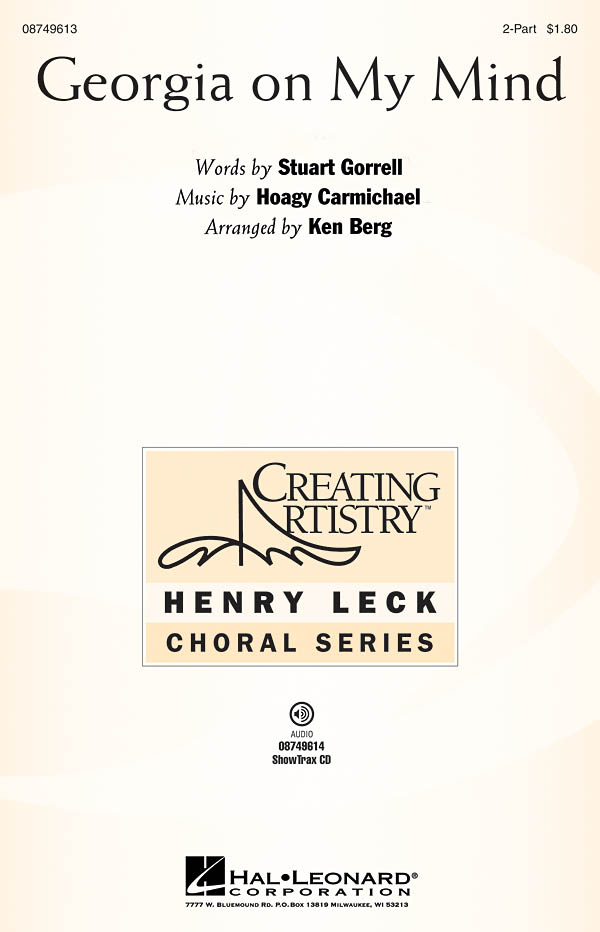 Hoagy Carmichael Stuart Gorrell: Georgia on my Mind: 2-Part Choir: Vocal Score
