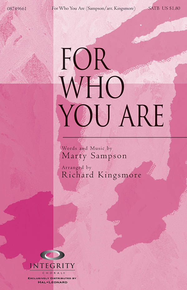 Marty Sampson: For Who You Are: SATB: Vocal Score