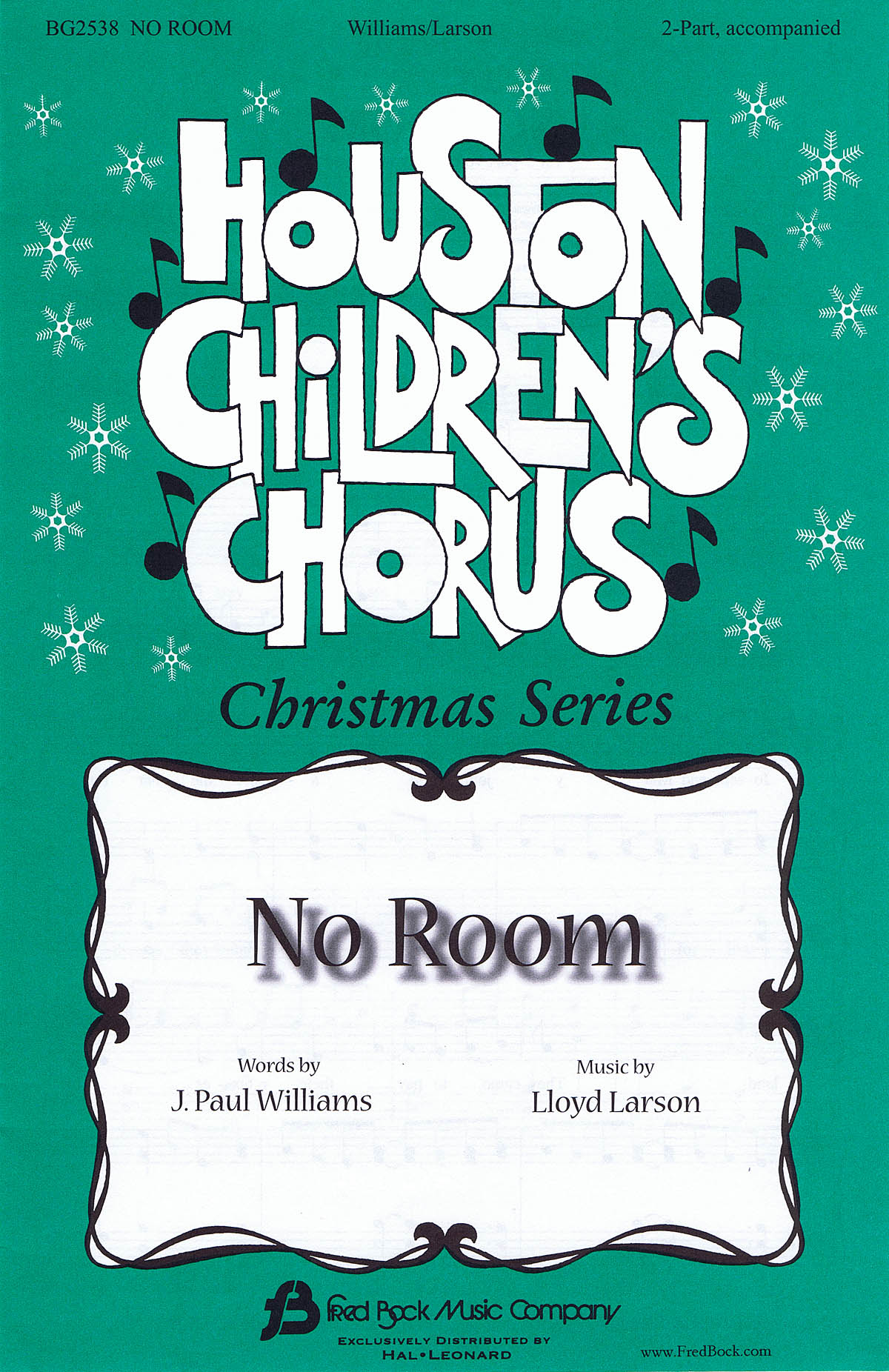 J. Paul Williams Lloyd Larson: No Room: 2-Part Choir: Vocal Score