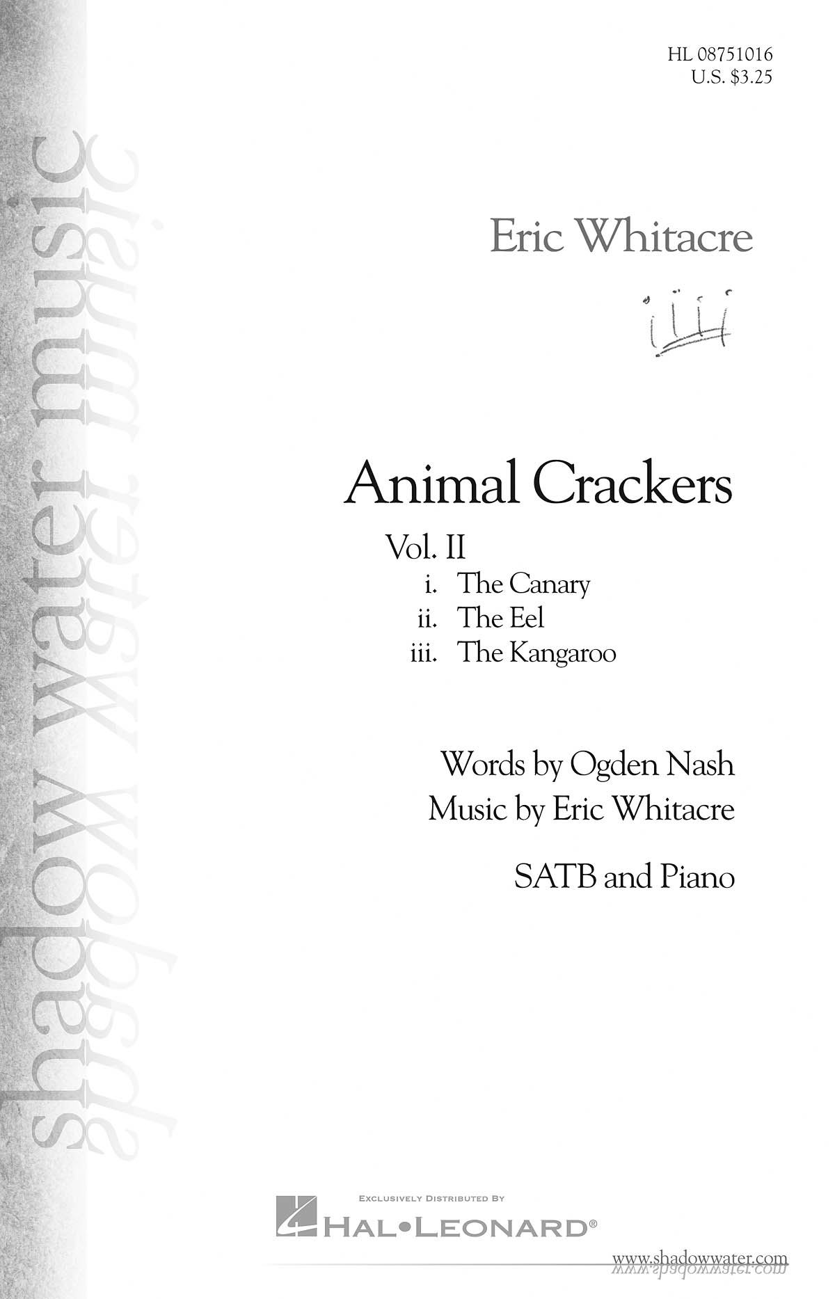 Eric Whitacre: Animal Crackers II: SATB: Vocal Score