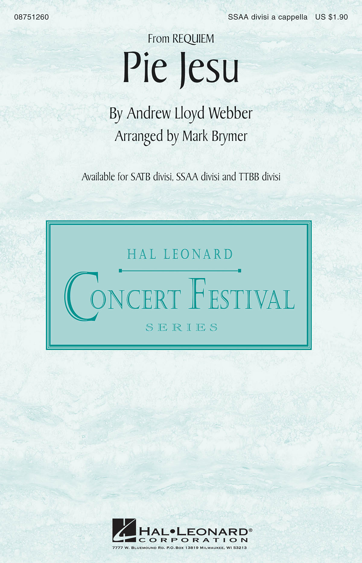 Andrew Lloyd Webber: Pie Jesu: SSAA: Vocal Score