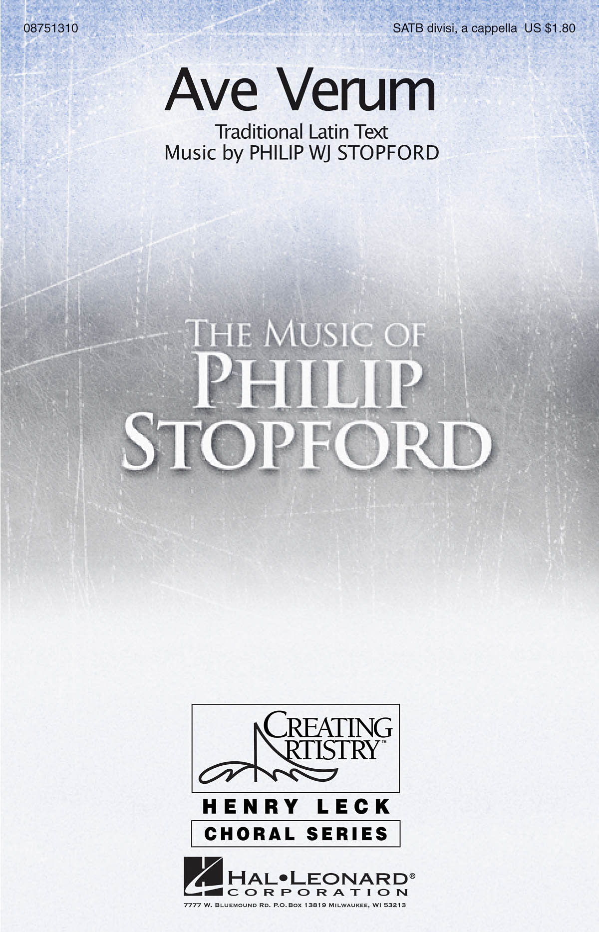 Philip W. J. Stopford: Ave Verum: SATB: Vocal Score