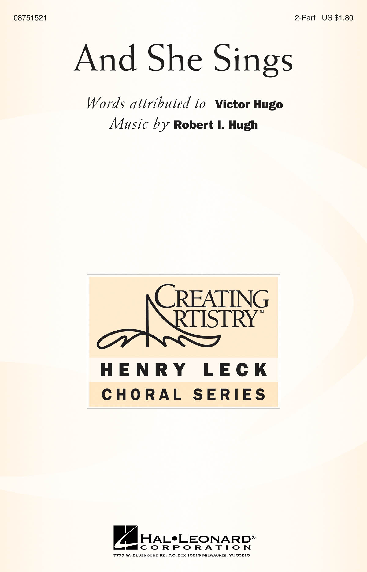 Robert I. Hugh: And She Sings: 2-Part Choir: Vocal Score