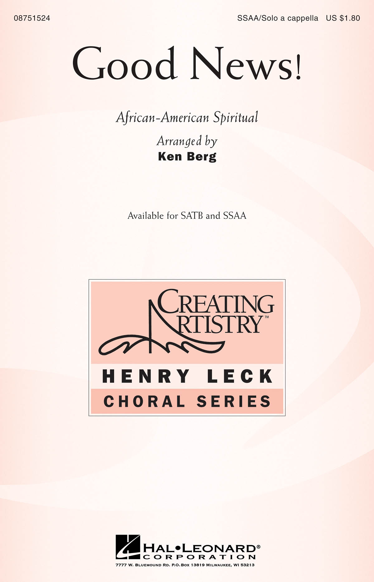 African-American Spiritual: Good News!: SSAA: Vocal Score