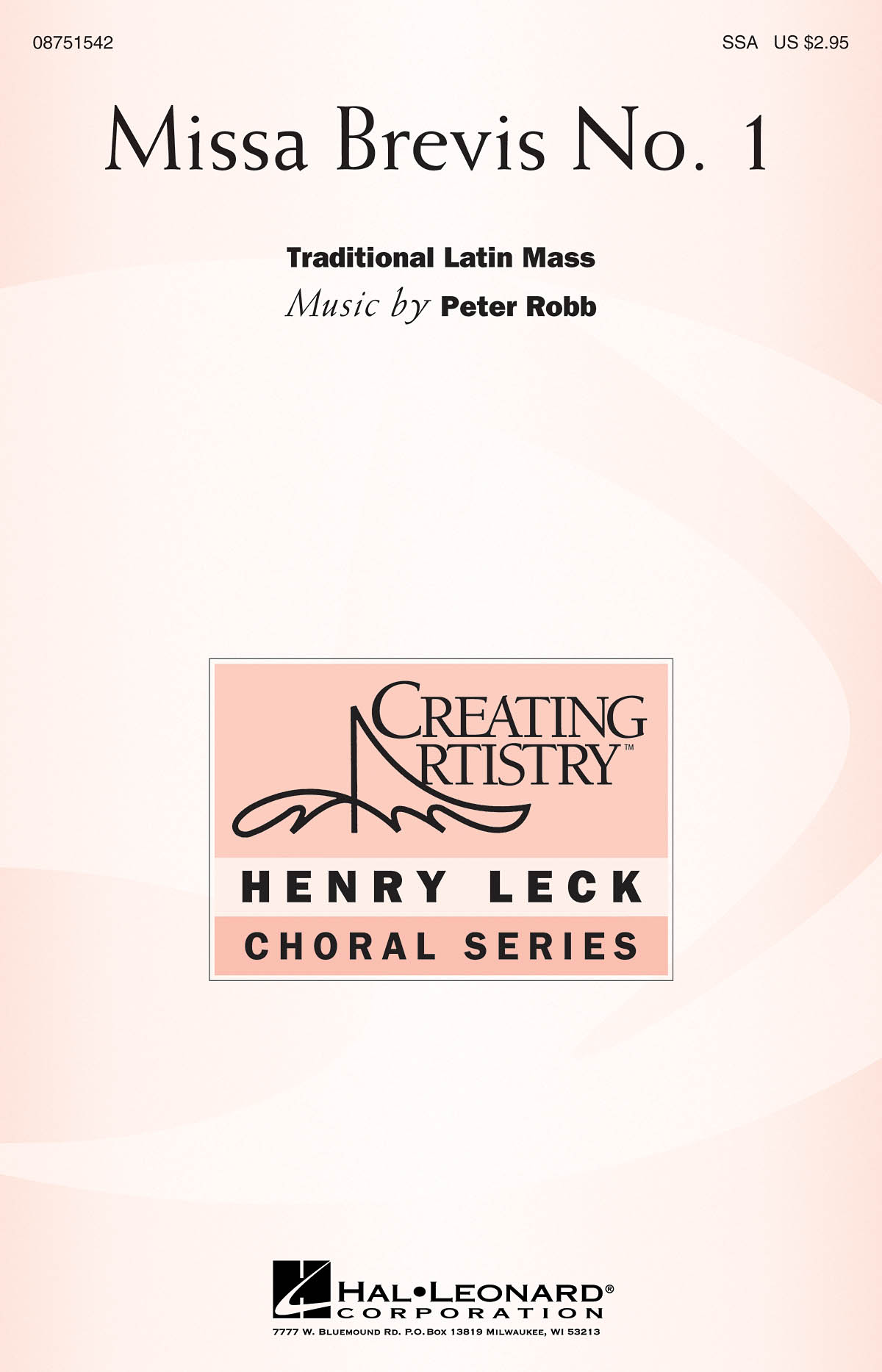 Peter Robb: Missa Brevis No. 1: SSA: Vocal Score