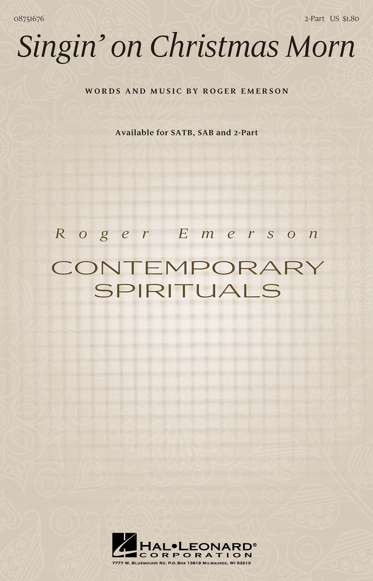 Roger Emerson: Singin' on Christmas Morn: 2-Part Choir: Vocal Score