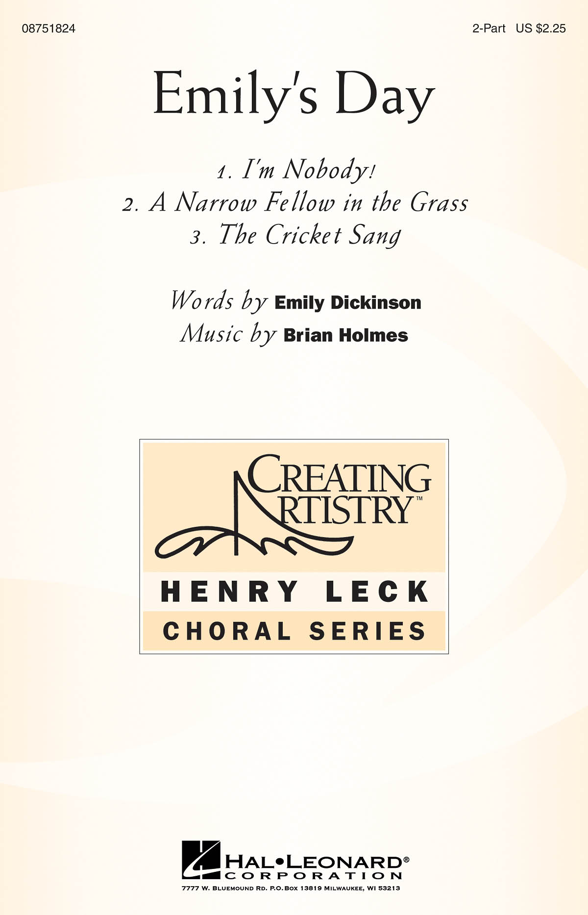 Brian Holmes: Emily's Day: 2-Part Choir: Vocal Score