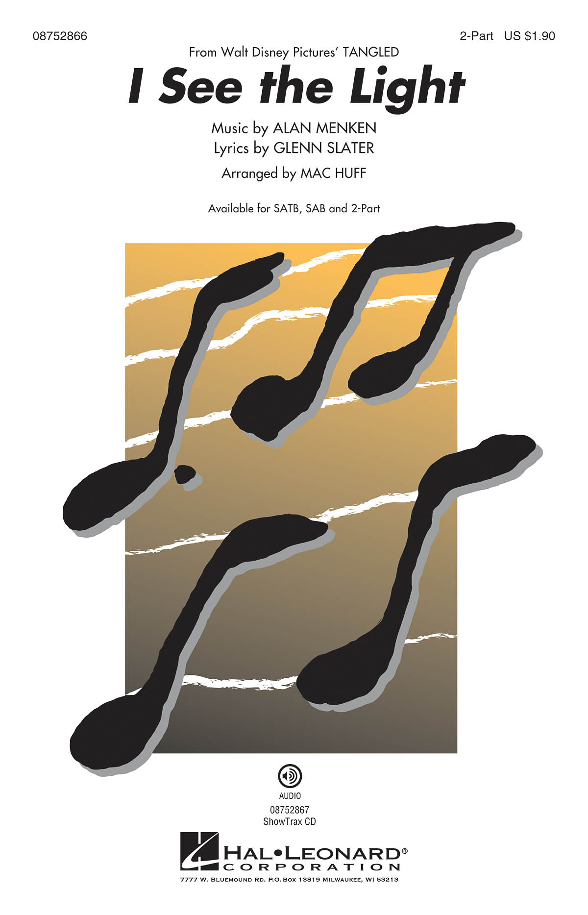 Alan Menken: I See the Light: 2-Part Choir: Vocal Score