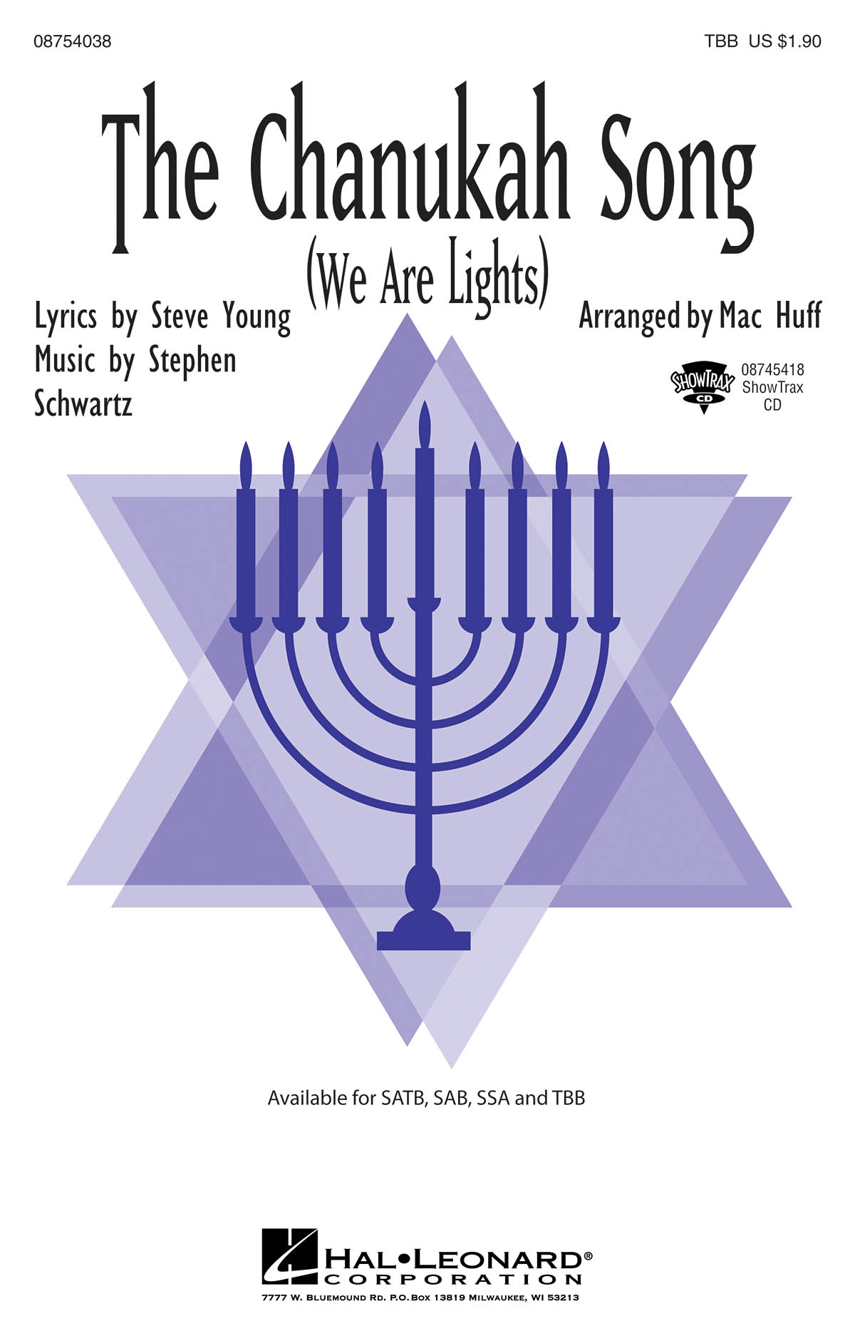 Stephen Schwartz Steve Young: The Chanukah Song: TBB: Vocal Score