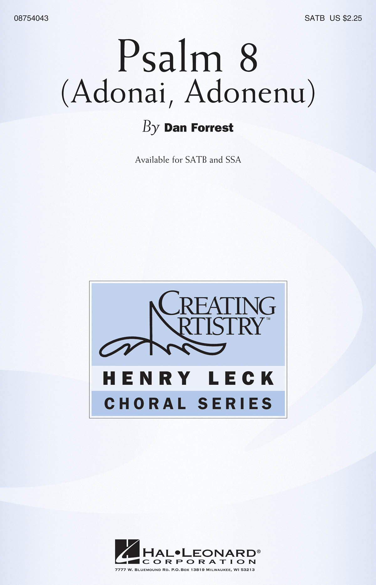 Dan Forrest: Psalm 8: SATB: Vocal Score