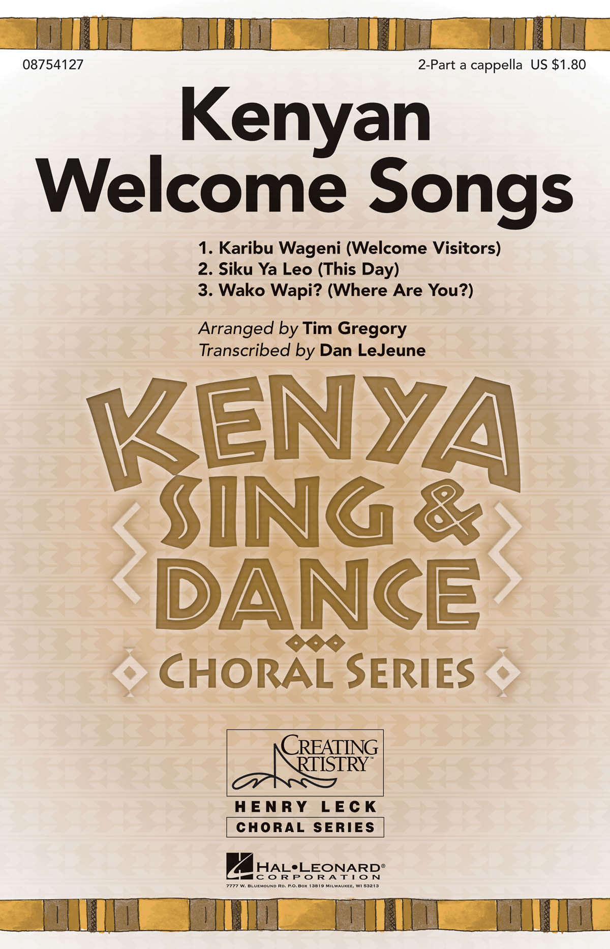 Kenyan Welcome Songs: 2-Part Choir: Vocal Score