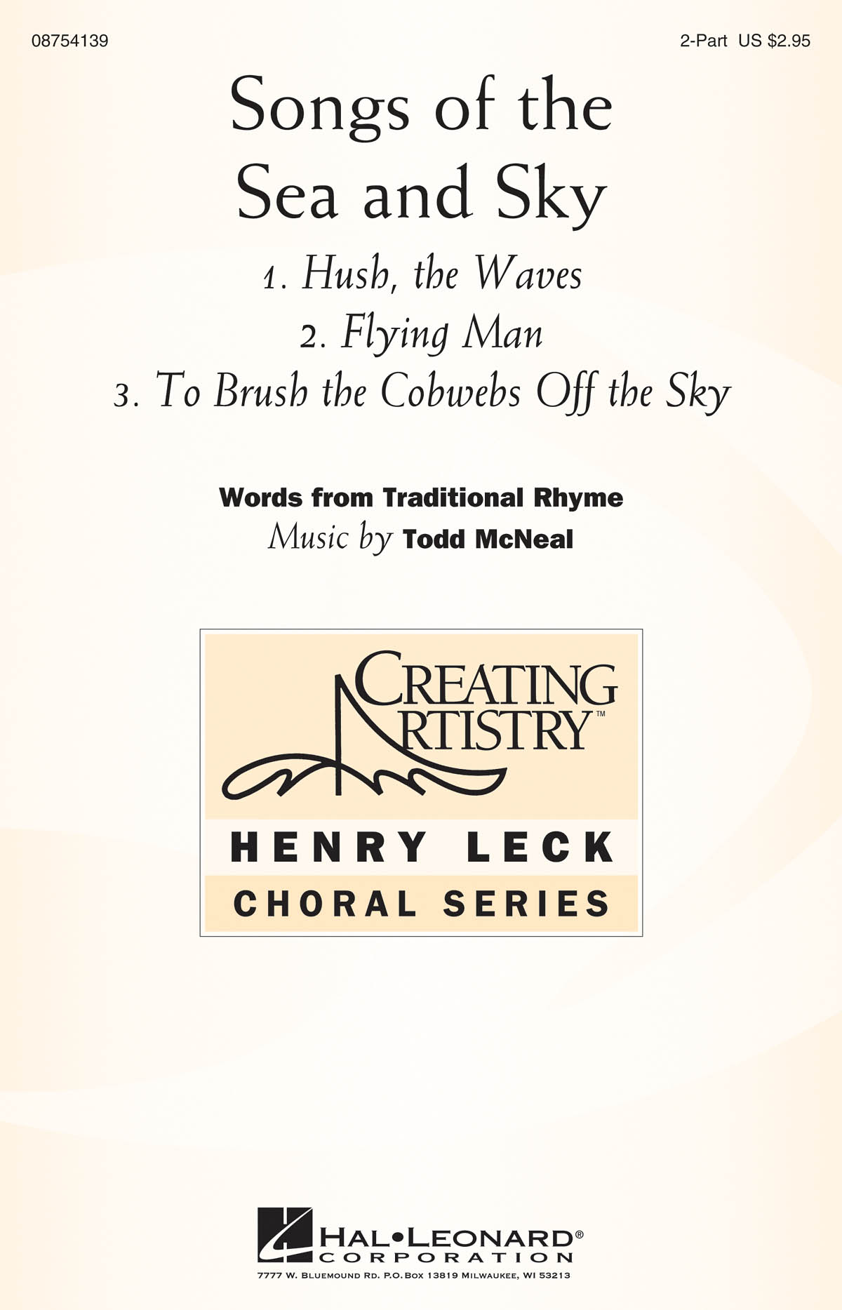 Todd McNeal: Songs of the Sea and Sky: 2-Part Choir: Vocal Score