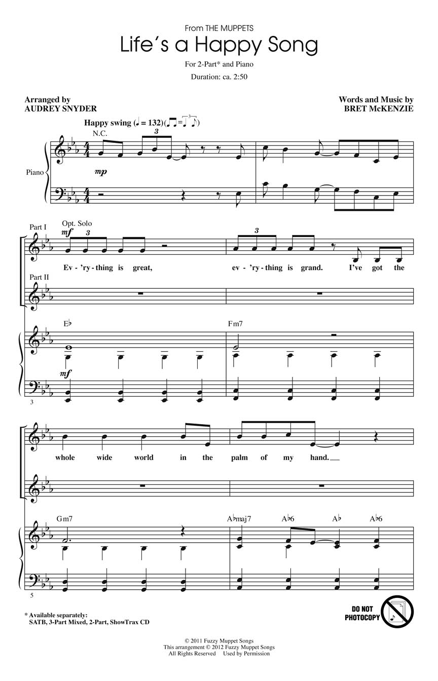 Bret McKenzie: Life's a Happy Song: 2-Part Choir: Vocal Score