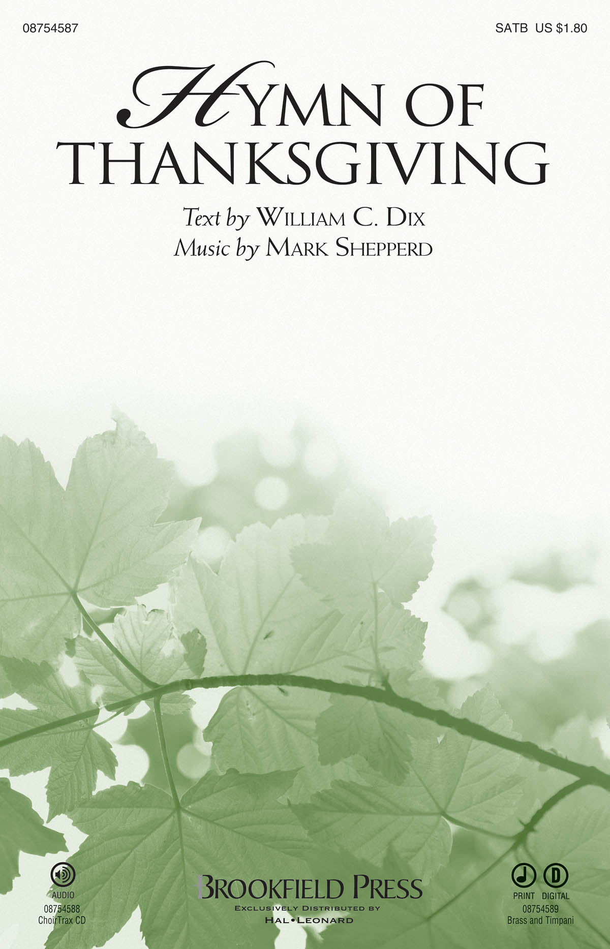 Mark Shepperd: Hymn of Thanksgiving: SATB: Vocal Score