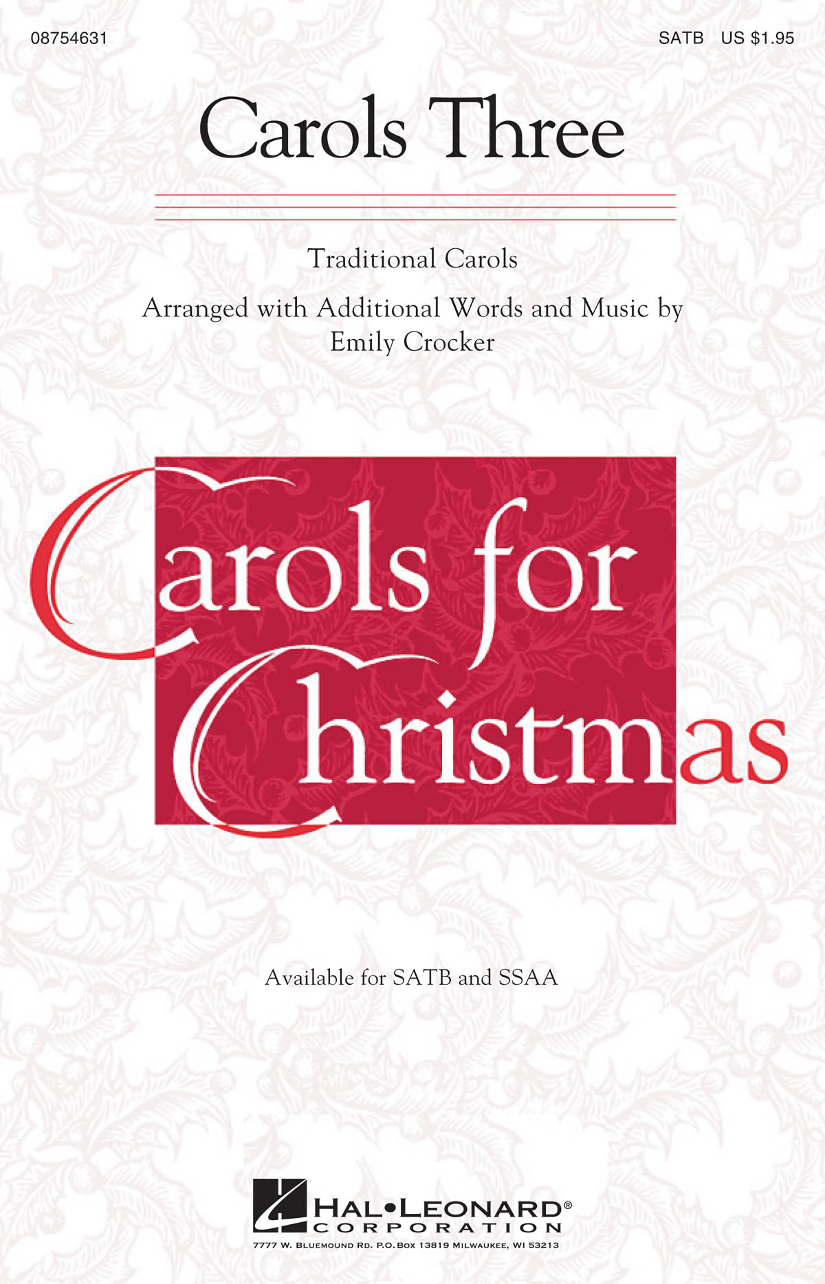 Carols Three: SATB: Vocal Score