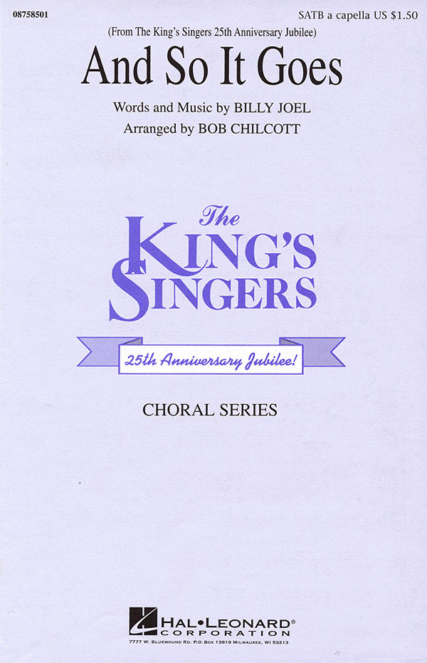 Billy Joel: And So It Goes: SATB: Vocal Score