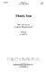 Leanne Macdonell: Thank You: SSAA: Vocal Score