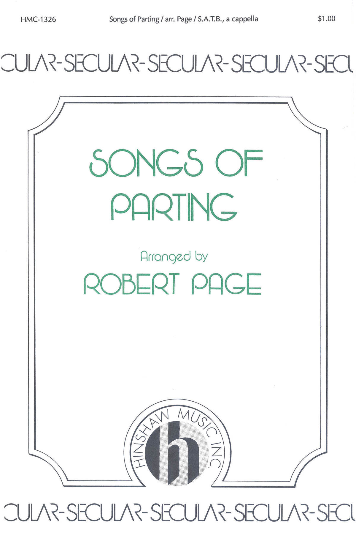 Songs of Parting (Three Traditional German): Double Choir: Vocal Score