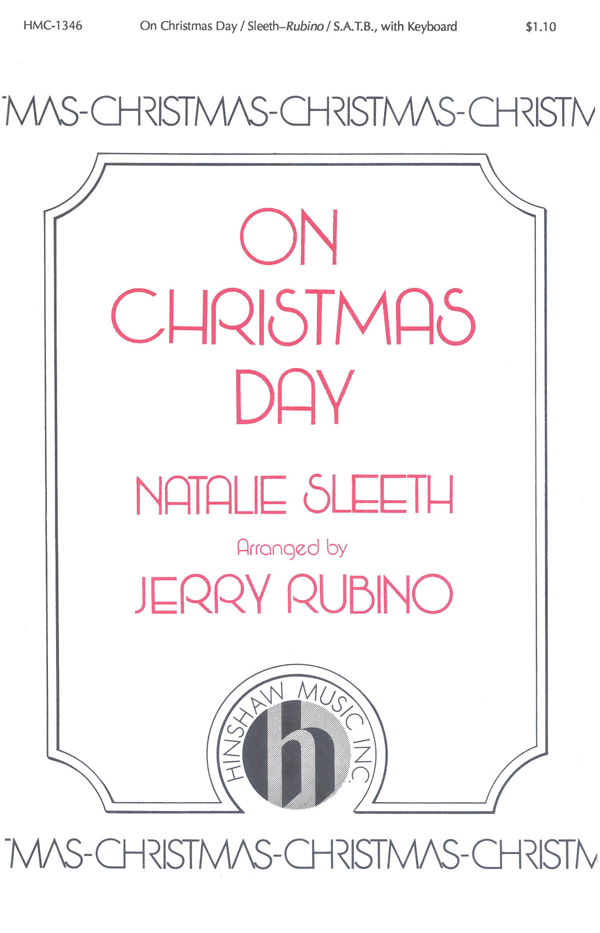 Natalie Sleeth: On Christmas Day: SATB: Vocal Score