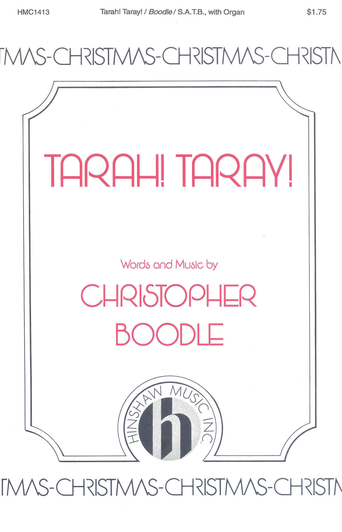 Christopher Boodle: Tarah! Taray: SATB: Vocal Score