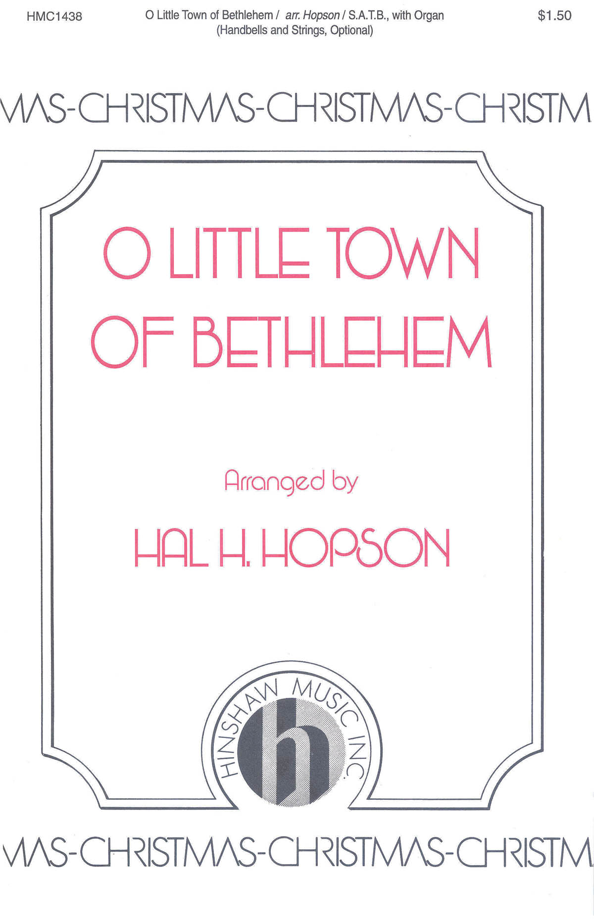 Lewis H. Redner: O Little Town of Bethlehem: SATB: Vocal Score