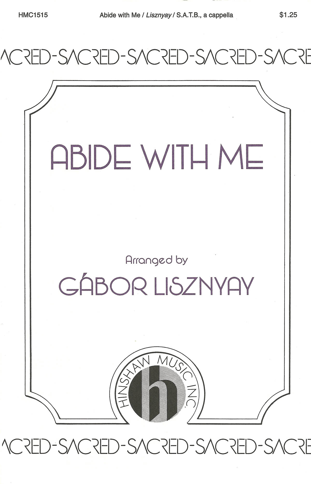 William Henry Monk: Abide With Me: SATB: Vocal Score