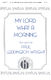 My Lord  What a Morning: SATB: Vocal Score