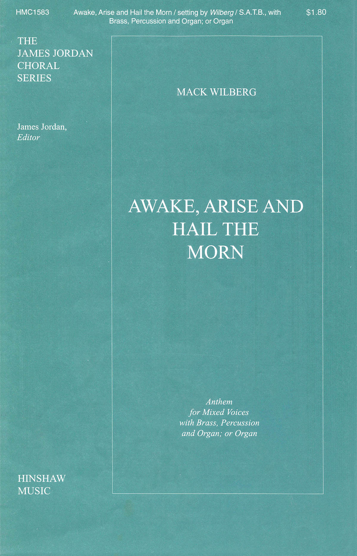 Awake  Arise and Hail the Morn: SATB: Vocal Score