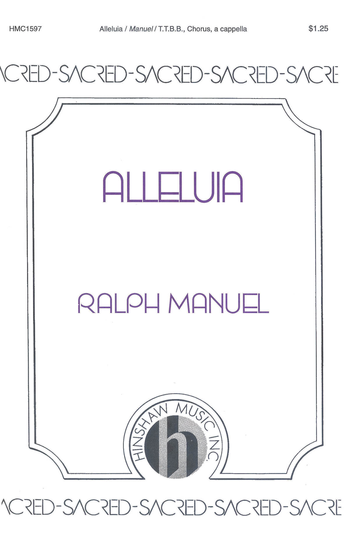 Ralph Manuel: Alleluia: TTBB: Vocal Score