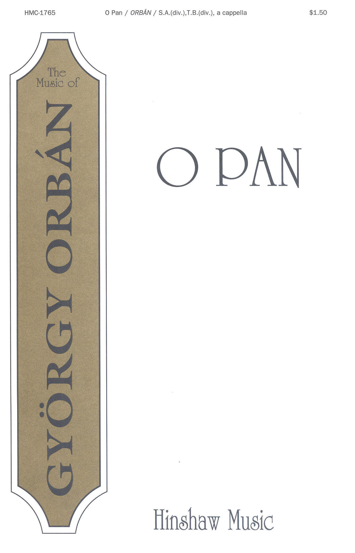 György Orbán: O Pan: SATB: Vocal Score