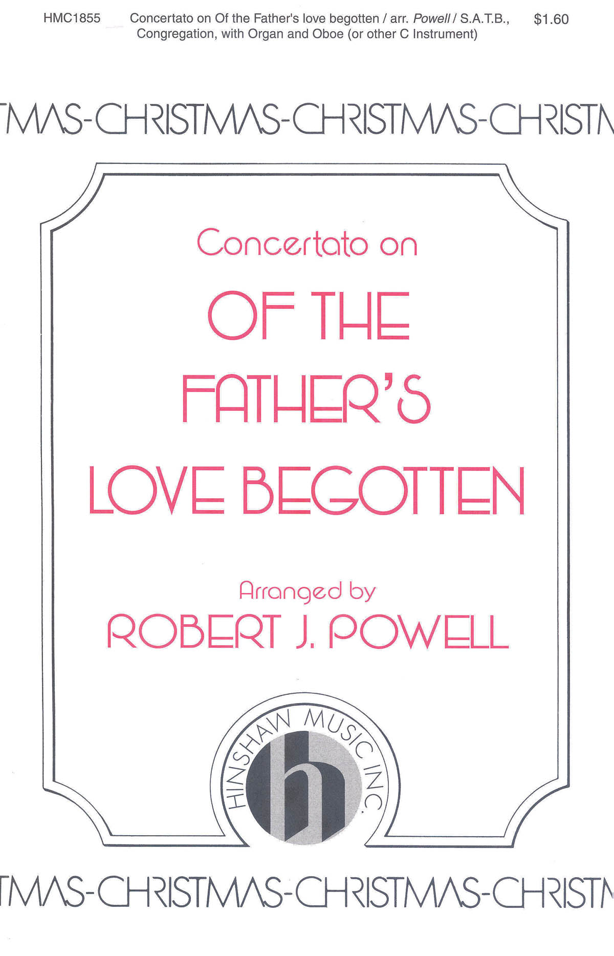 Concertato on Of the Father's Love Begotten: SATB: Vocal Score