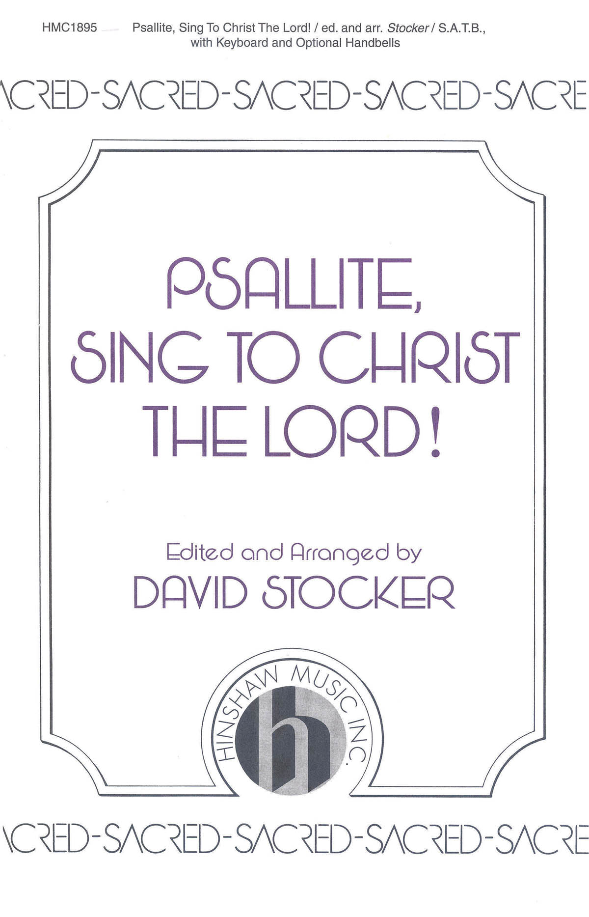 Michael Praetorius: Psallite  Sing to Christ the Lord: SATB: Vocal Score