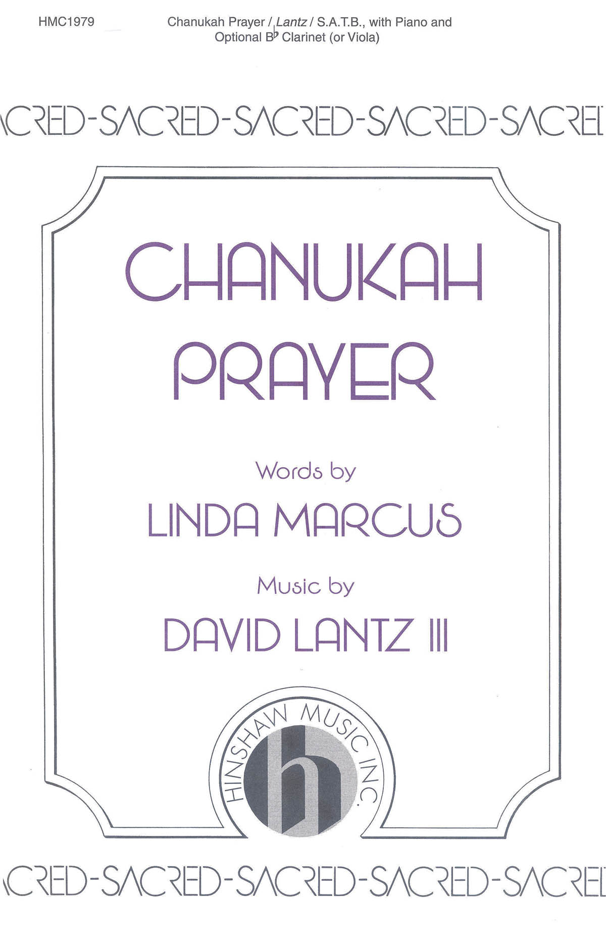 David Lantz III: Chanukah Prayer: SATB: Vocal Score