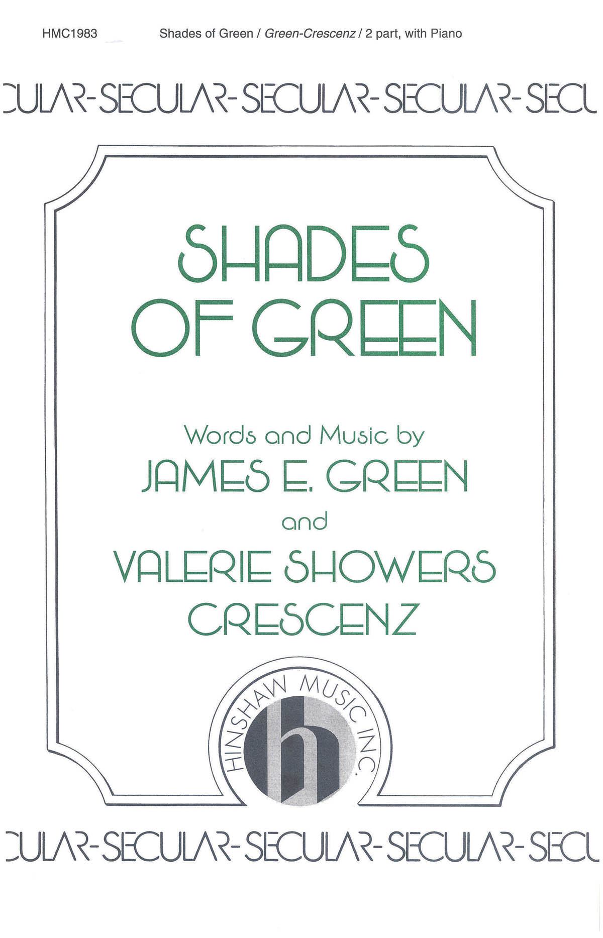 James E. Green: Shades of Green: 2-Part Choir: Vocal Score