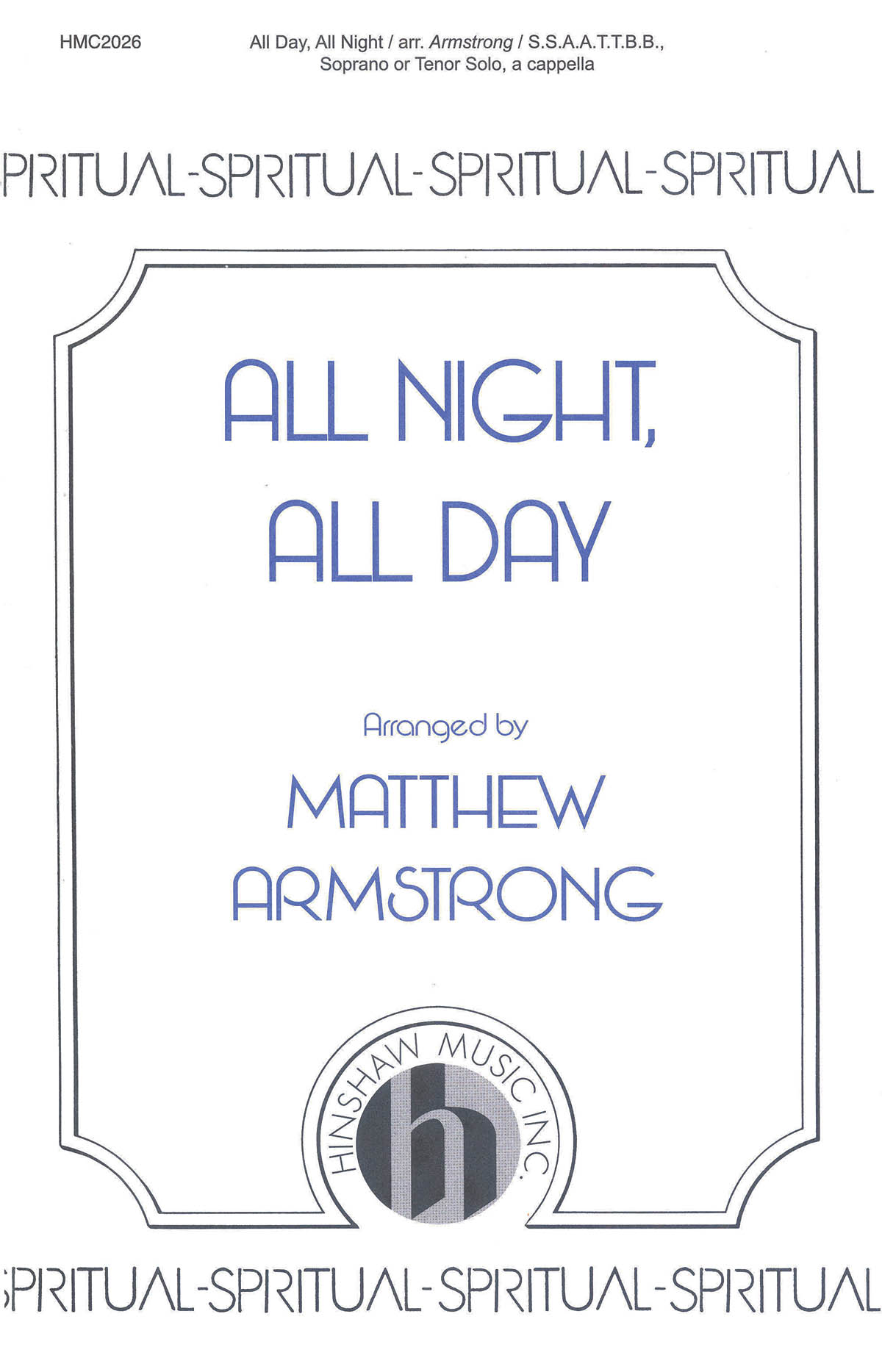 All Night  All Day: Double Choir: Vocal Score