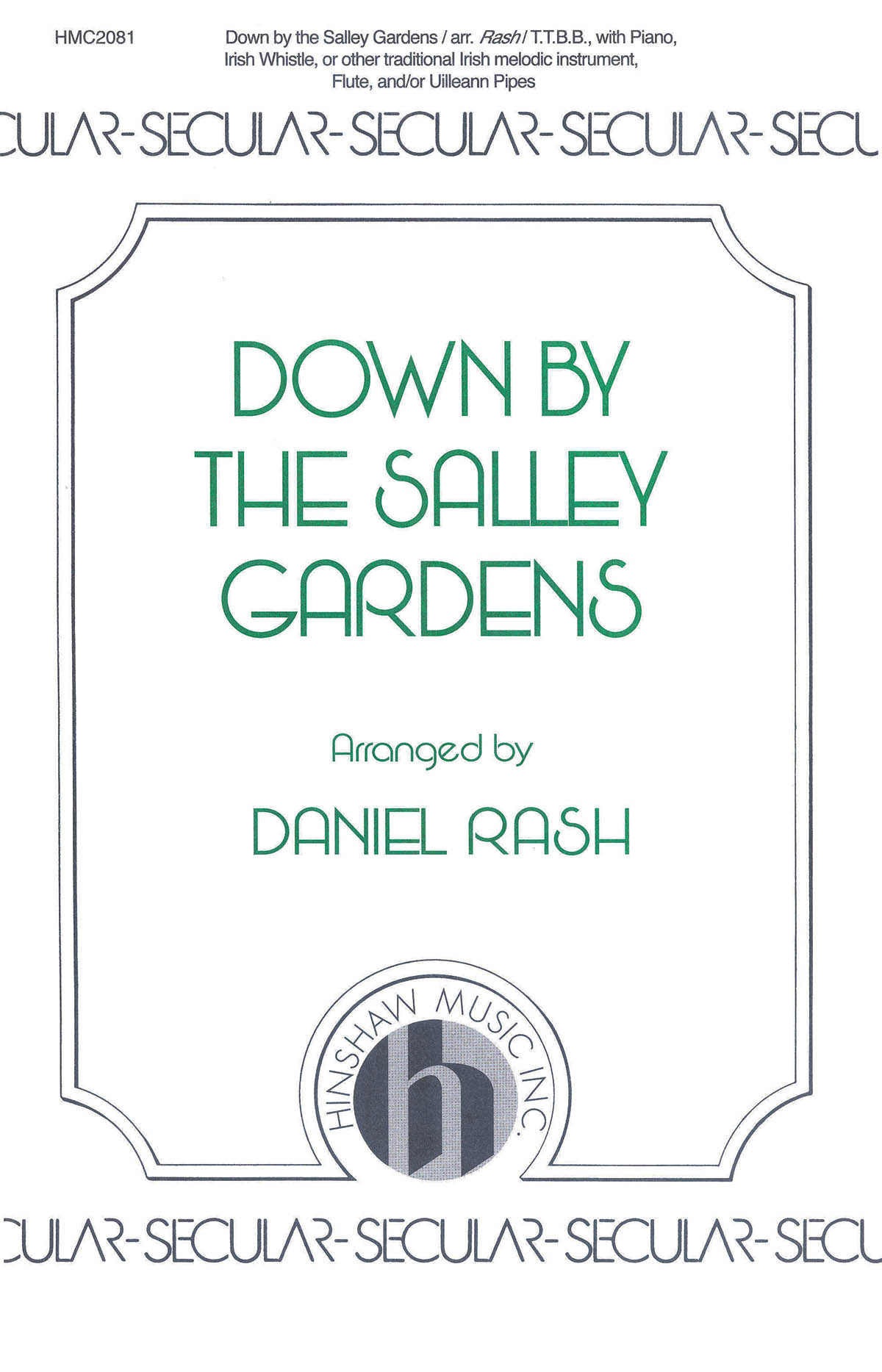 Down by the Salley Gardens: TTBB: Vocal Score