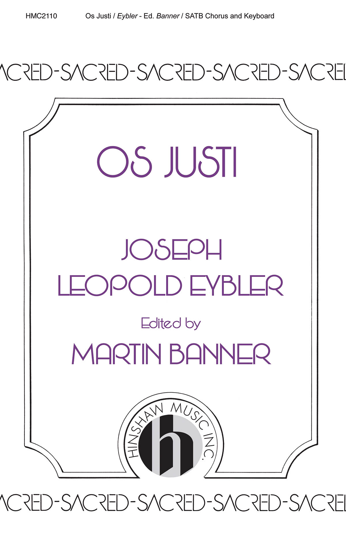 Joseph Leopold Eybler: Os Justi: SATB: Vocal Score