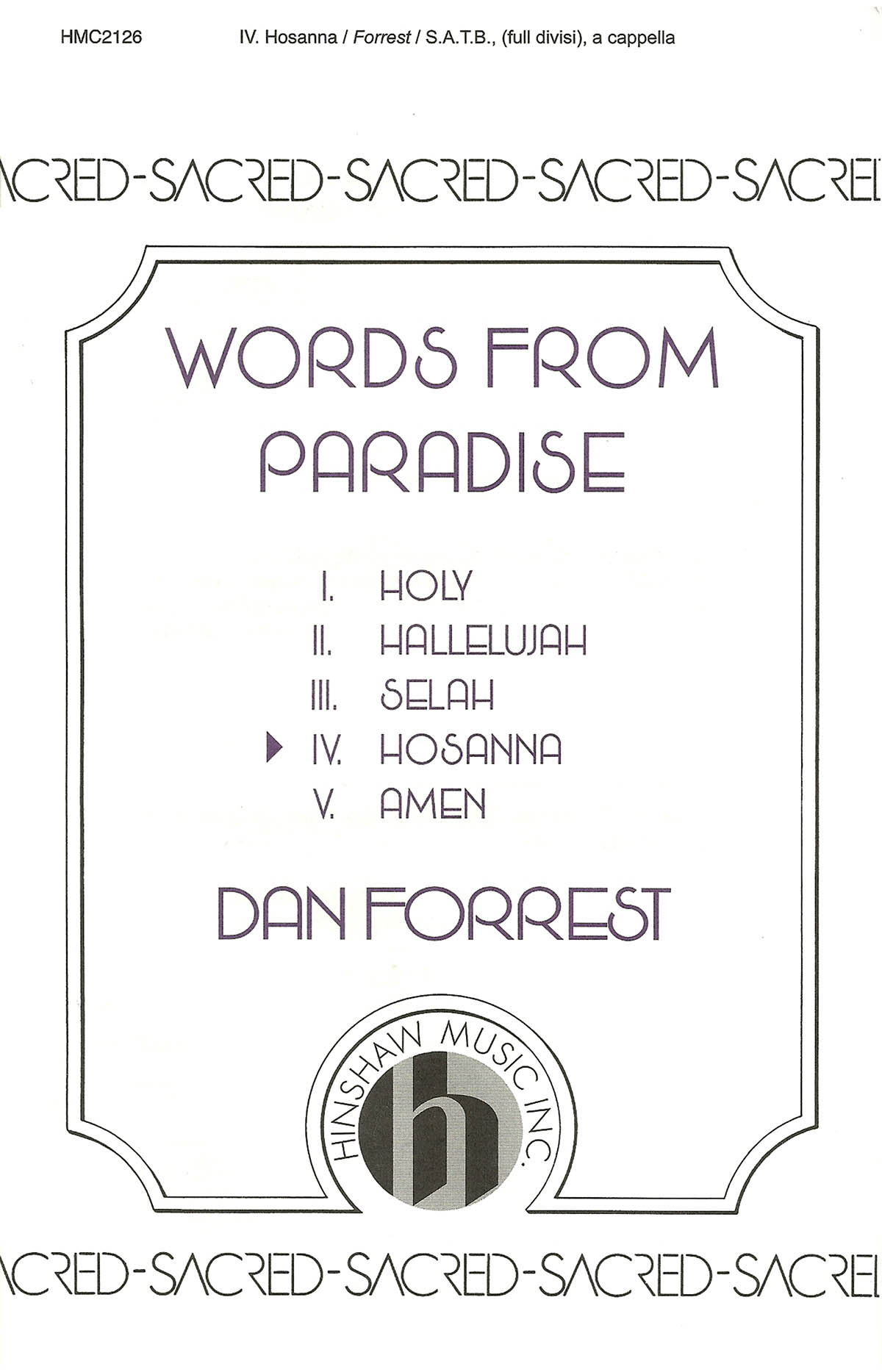 Dan Forrest: Hosanna: Double Choir: Vocal Score