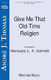 Give Me That Old Time Religion: SATB: Vocal Score
