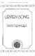 David Peninger: Lenten Song: SATB: Vocal Score