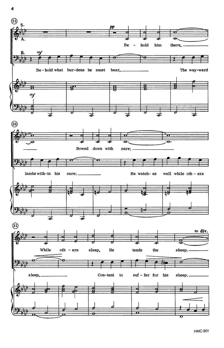 Clara H. Scott: Open My Eyes: SATB: Vocal Score