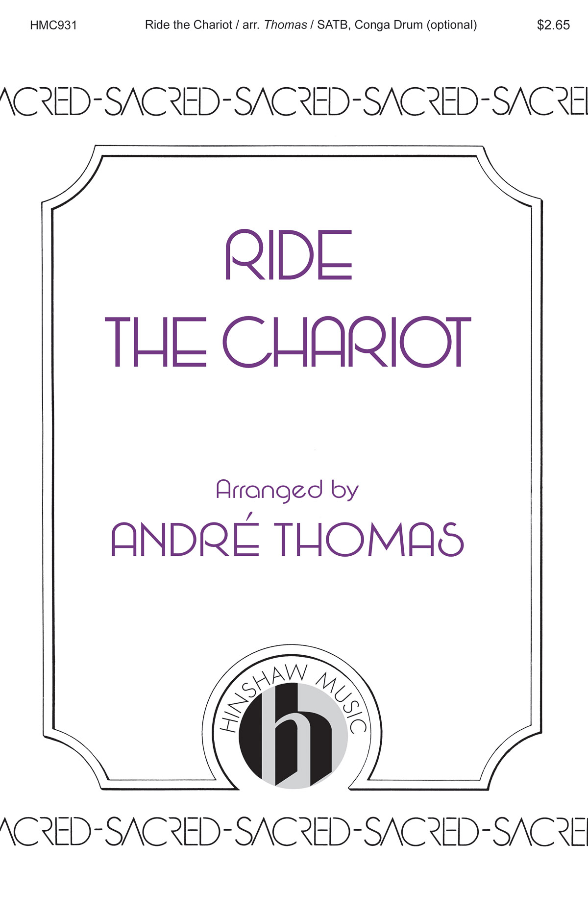 Ride the Chariot: SATB: Vocal Score
