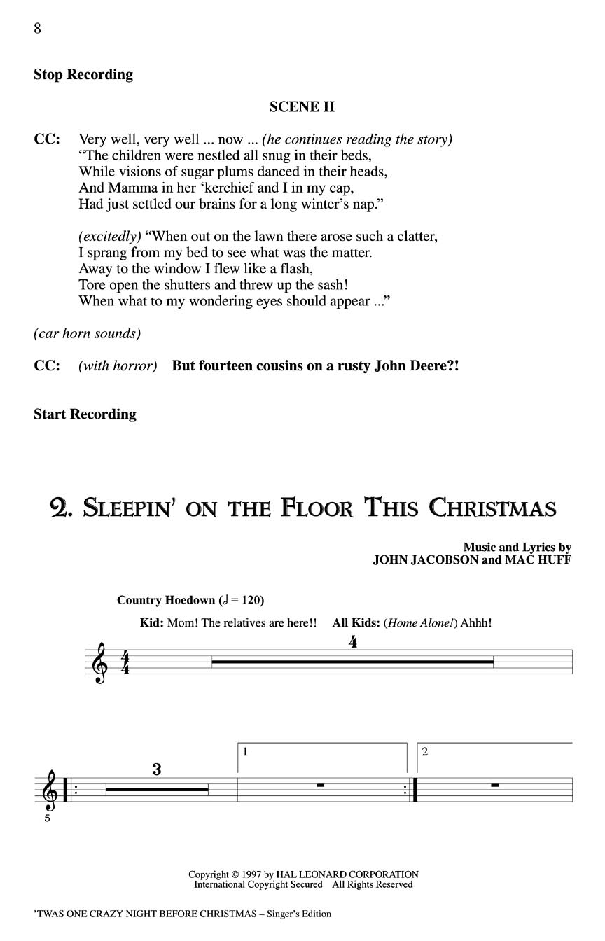 John Jacobson Mac Huff: Twas One Crazy Night Before Christmas Musical: Mixed
