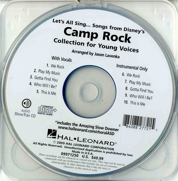 Let's All Sing Songs from Disney's Camp Rock: Children's Choir: Recorded