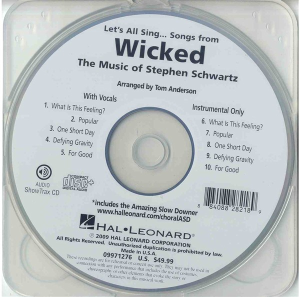 Let's All Sing Songs from Wicked: Children's Choir: Backing Tracks