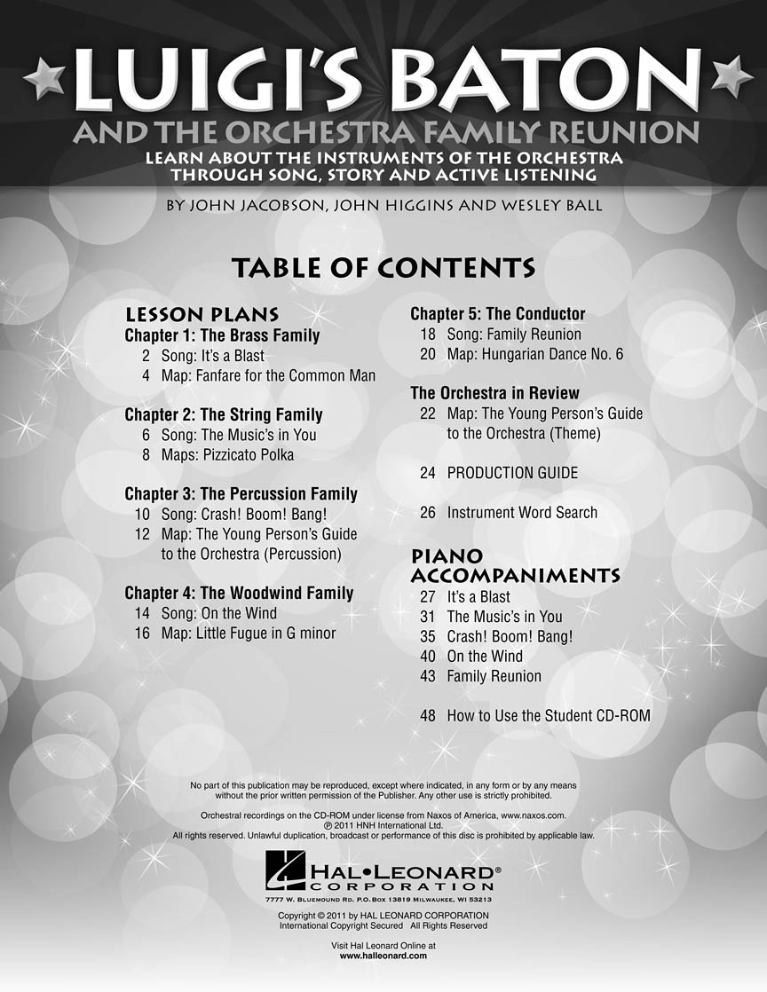John Higgins John Jacobson Wesley Ball: Luigi's Baton and the Orchestra Family