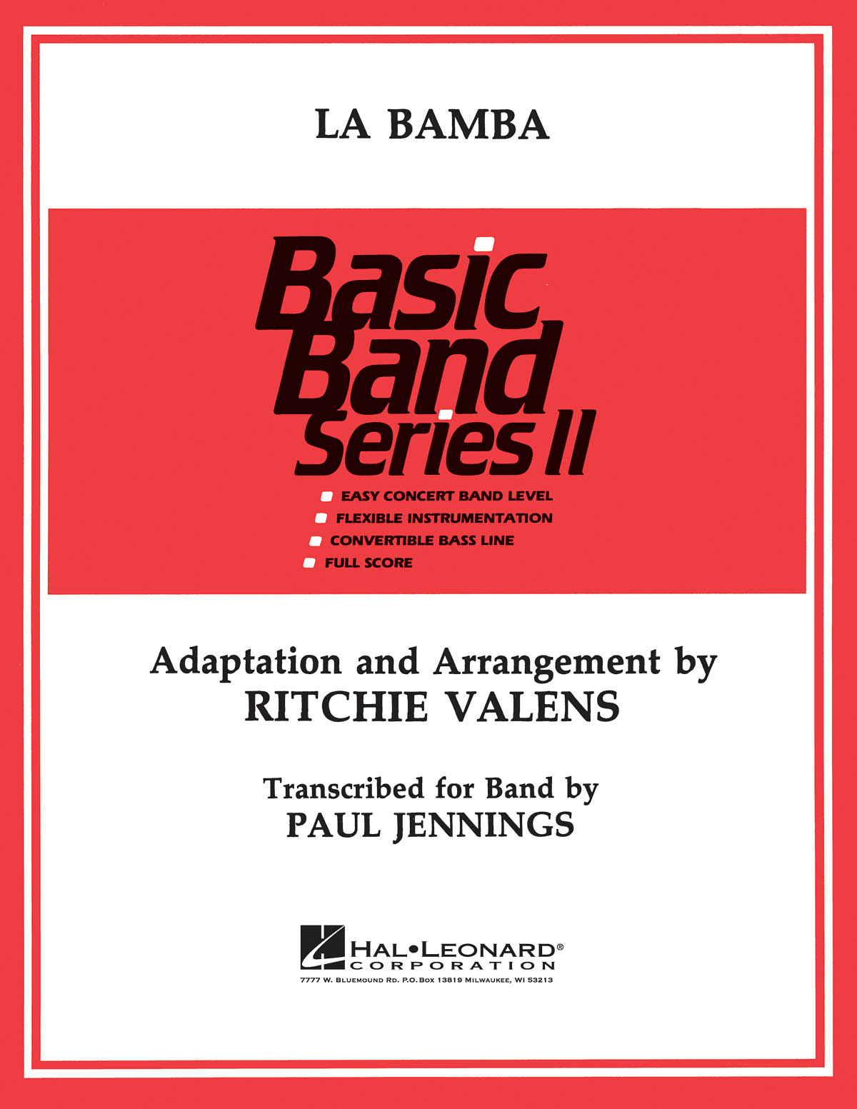 Los Lobos: La Bamba: Concert Band: Score & Parts