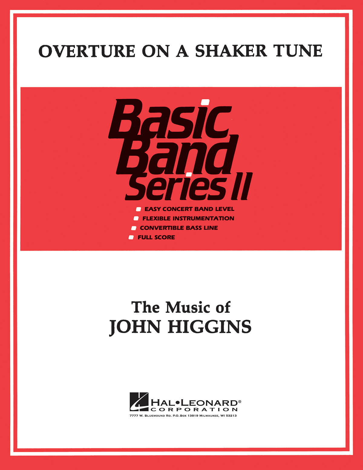 John Higgins: Overture on a Shaker Tune: Concert Band: Score & Parts
