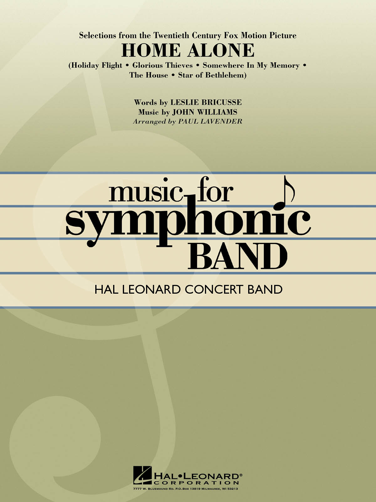 John Williams: Selections from Home Alone: Concert Band: Score & Parts